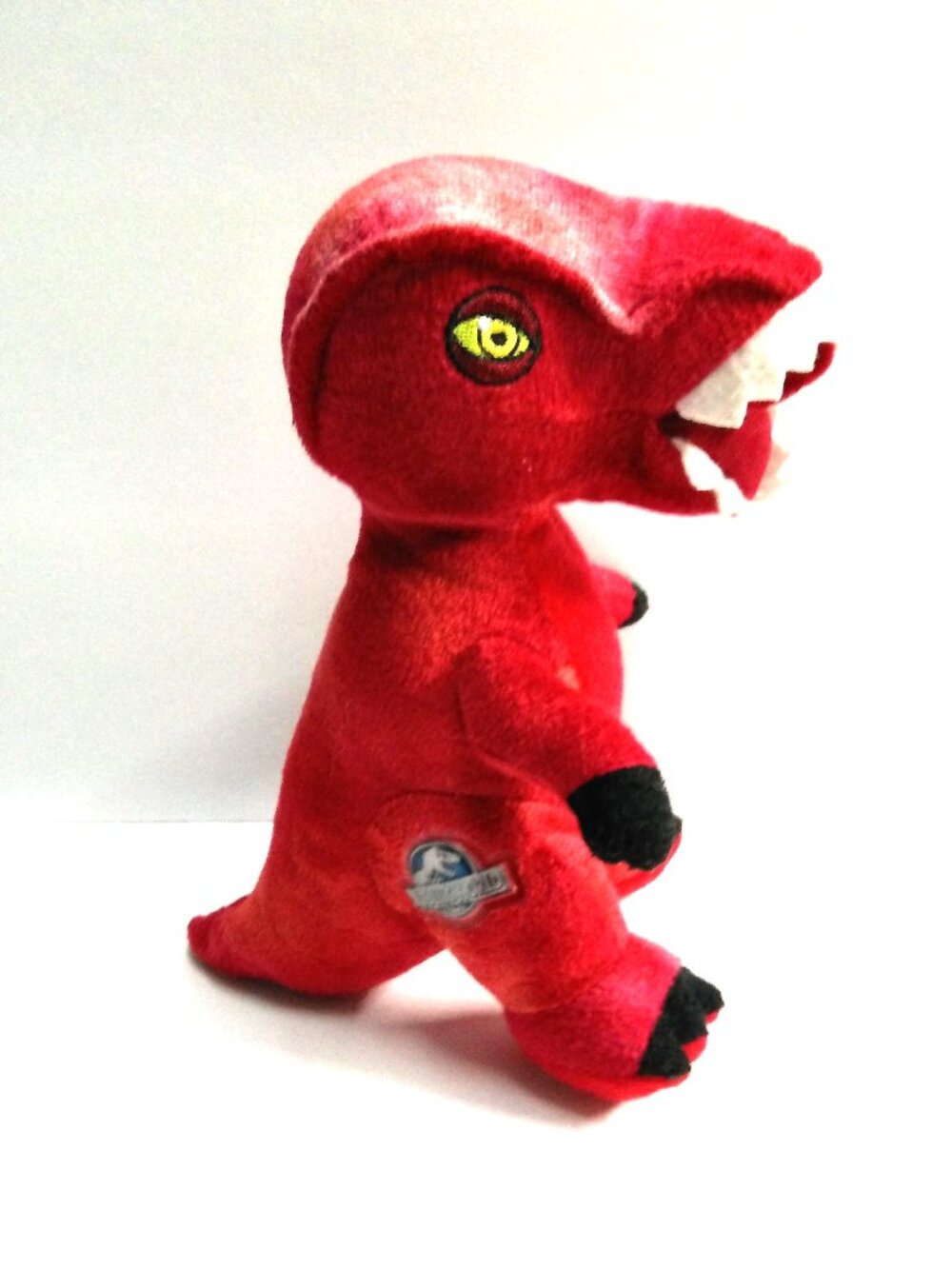 Jurassic World Jr. Red Velociraptor Plush Toy Red/Orange 8" H Dinosaur 2018